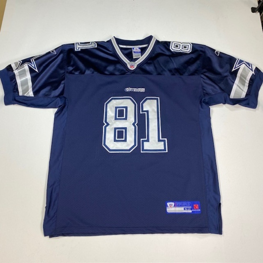 Reebok NFL Dallas Cowboys Terrell Owens 81 Authentic Jersey Navy Blue Mens 52